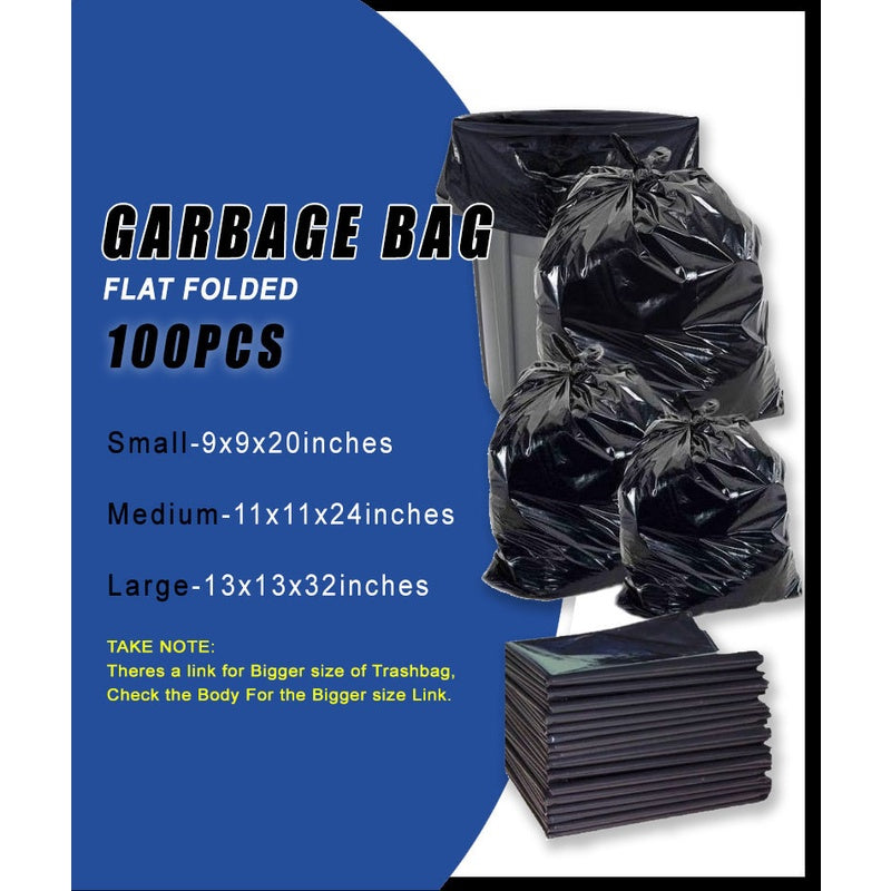 (S, M, L, XL,XXL)100 pcs Trash/Garbage Bag BLACK, CLEARGREEN, YELLOW plastic garbage/trash bag