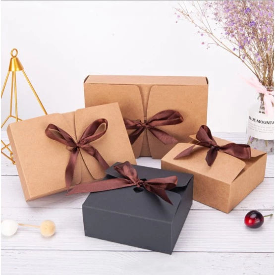 Foldable Gifts Packaging Box Kraft Carton Gift Box Kraft/Black Packaging Box
