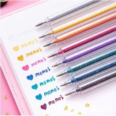 1pc Glitter Pearl Pen | Flash pen | gel pen triangle hand bar