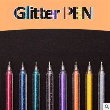 1pc Glitter Pearl Pen | Flash pen | gel pen triangle hand bar