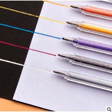 1pc Glitter Pearl Pen | Flash pen | gel pen triangle hand bar