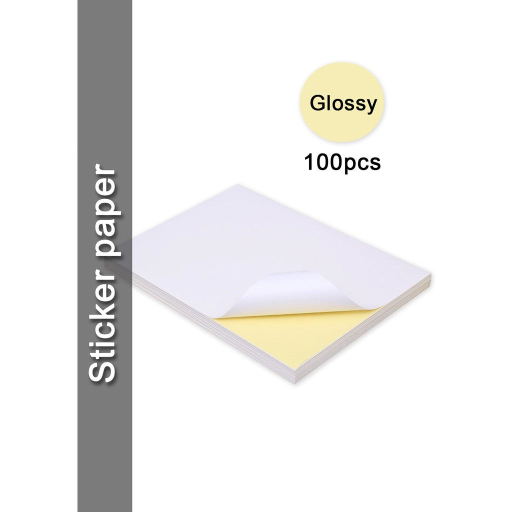 (20 | 100 pcs) Printable Inject Sticker paper Matte, Glossy & Kraft A4 | A6