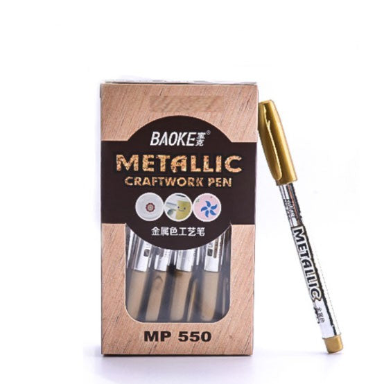 1.5mm Metallic Gold/Silver/Colorfully Marker Pen for DIY/Art Coloring/Scrapbooking Stationery