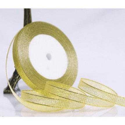 25Yards/Roll 1 cm / 1.5cm / 2cm gold and silver ONION ribbon packaging ribbon