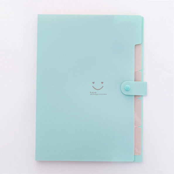 5-Pocket Plastic Expanding File Folders Fine A4-Paper Expanding File Folder