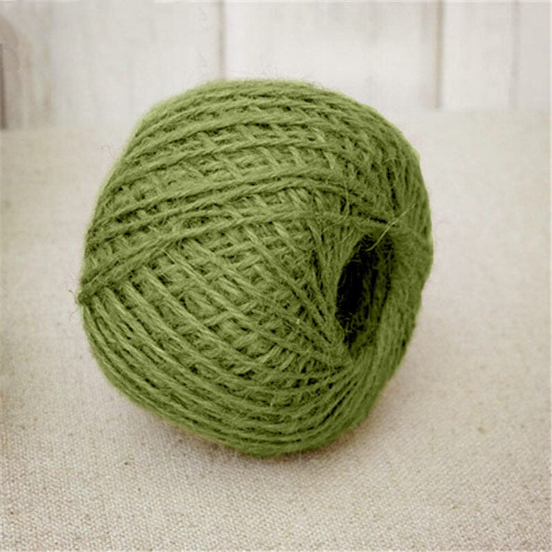 (10 | 30 | 100 meter) Natural Textured Hessian Jute Twine String/Paper Twine/Colored Paper Twine
