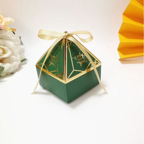 New Gem Tower Bronzing Candy Big Box Cardboard Box Wedding Card Box Gift Box