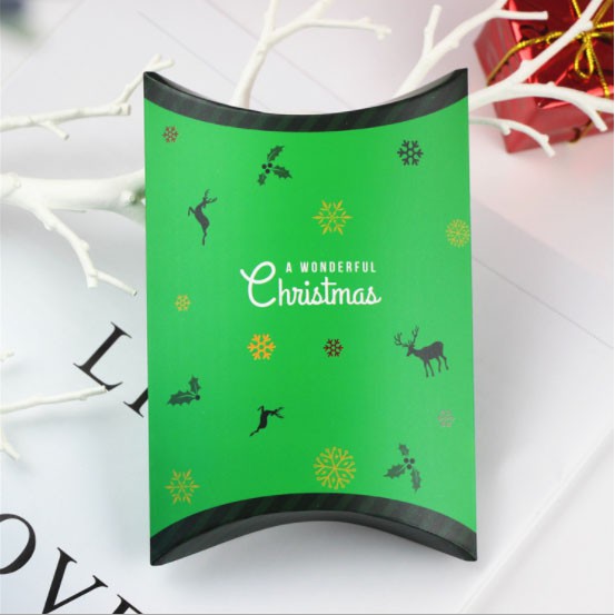 (5pcs) Gifts Kraft Gift Bag Party Supplies Pillow Shape Box Paper Christmas Candy Box