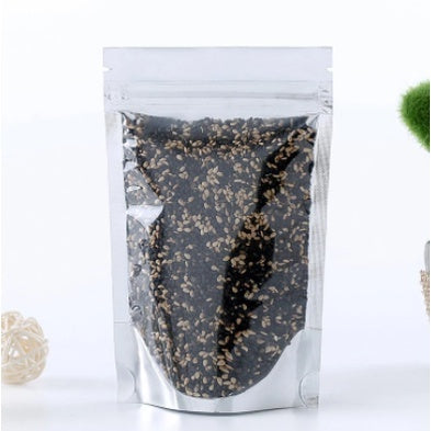 50pcs Stand Up Pouch/ Resealable Pouch Brown, White, Black, Clear, Silver