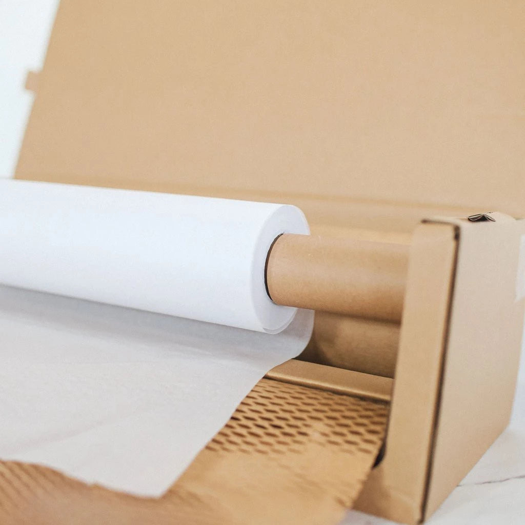 Honeycomb Kraft / Red 1 meter Wrapping Paper packaging | Eco friendly bubblewrap alternative