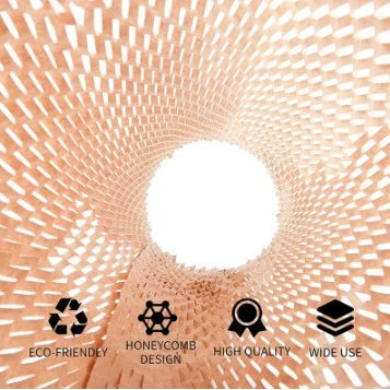 Honeycomb Kraft / Red 1 meter Wrapping Paper packaging | Eco friendly bubblewrap alternative