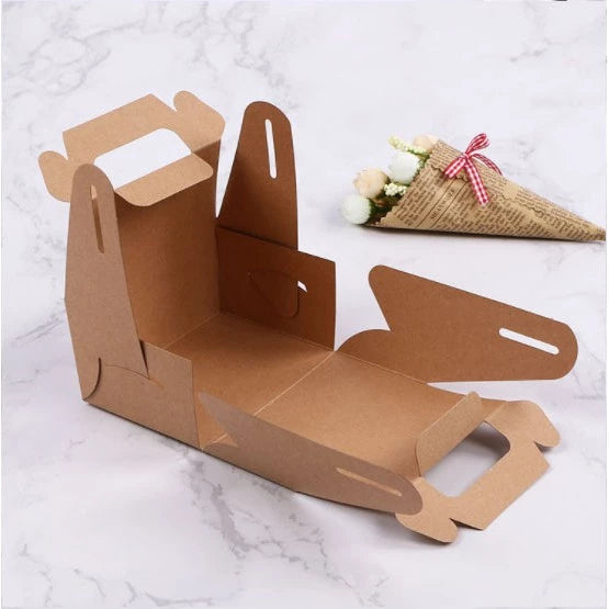 Pastry Kraft Paper Case Cake Cookie Food Pack Cake Picnic Box