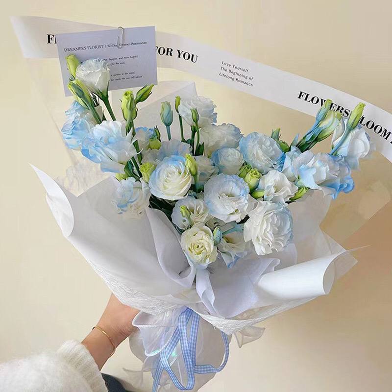 English letter glass flower bouquet wrapping per roll