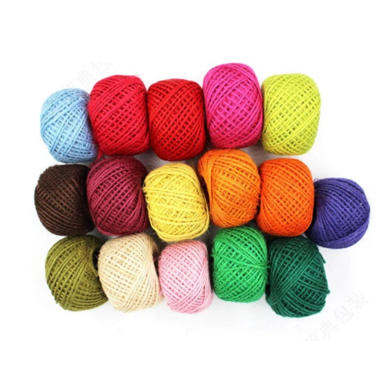 (10 | 30 | 100 meter) Natural Textured Hessian Jute Twine String/Paper Twine/Colored Paper Twine