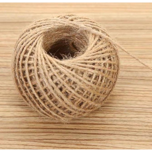 (10 | 30 | 100 meter) Natural Textured Hessian Jute Twine String/Paper Twine/Colored Paper Twine