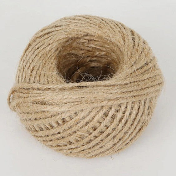 (10 | 30 | 100 meter) Natural Textured Hessian Jute Twine String/Paper Twine/Colored Paper Twine