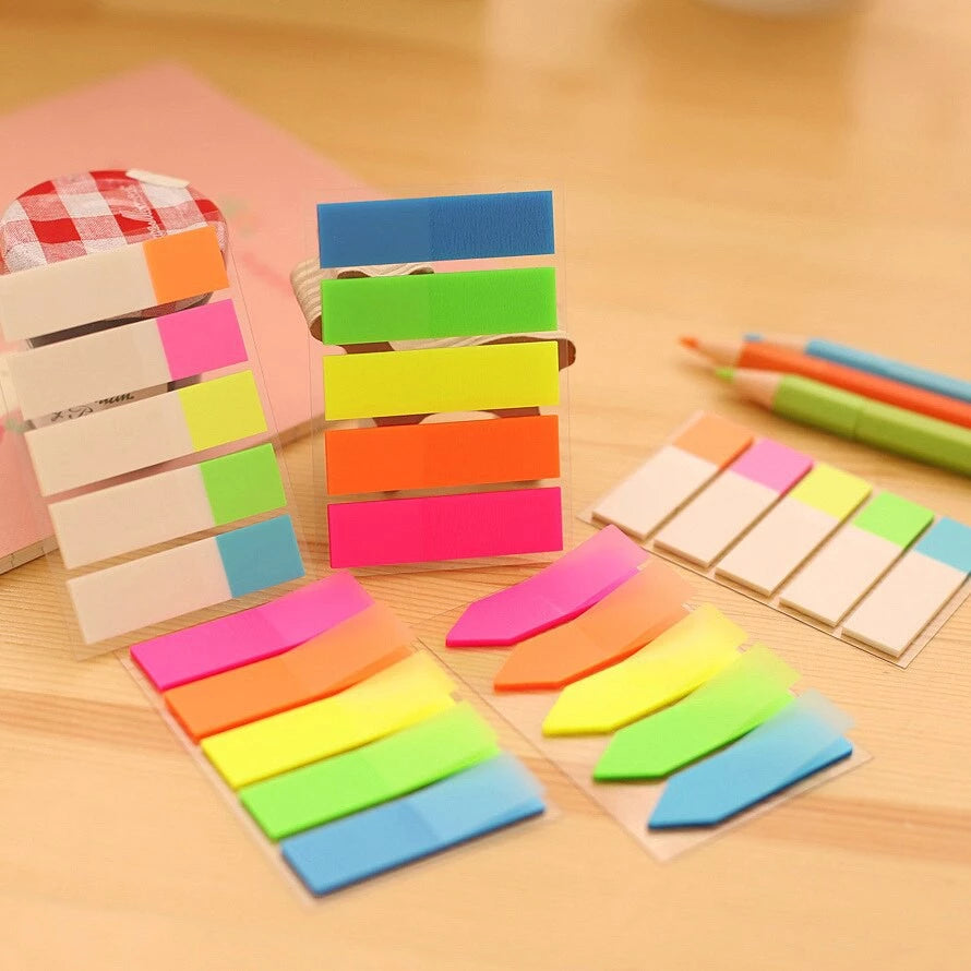 Post-it label, index sticker, classification mark sticker, translucent note, color indicator Strip