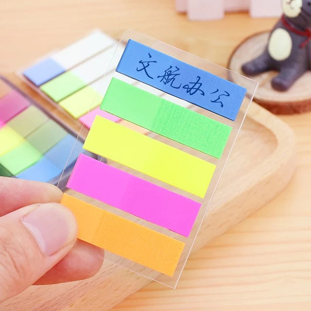 Post-it label, index sticker, classification mark sticker, translucent note, color indicator Strip