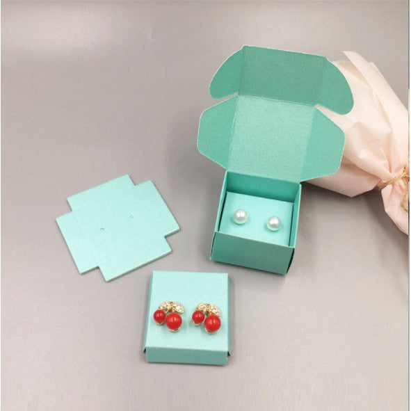 (10pcs) Paper Jewelry Box Kraft Paper Earrings Packaging Box