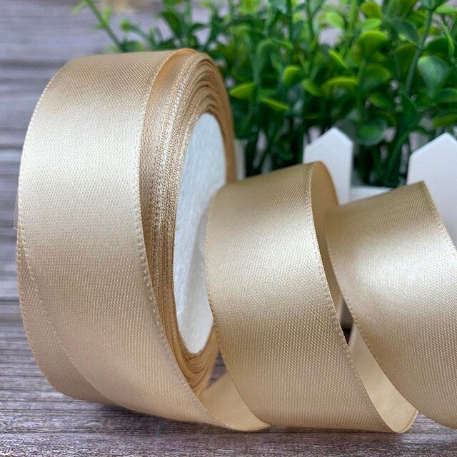 (25 yards/roll) 2.5cm Satin Ribbon Wholesale Gift Packing Christmas decoration Ribbons roll fabric