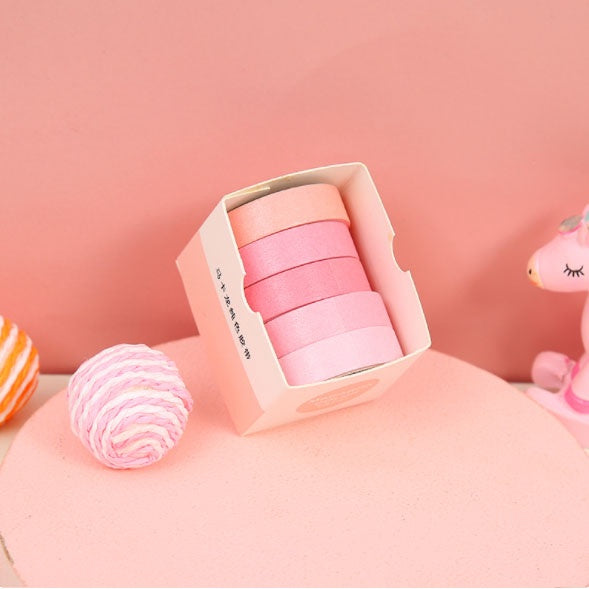 5 Pcs Basic Masking Tape Diary Scrapbooking DIY Decoration Washi Tape
