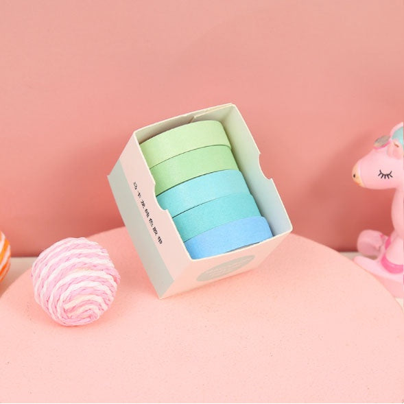 5 Pcs Basic Masking Tape Diary Scrapbooking DIY Decoration Washi Tape