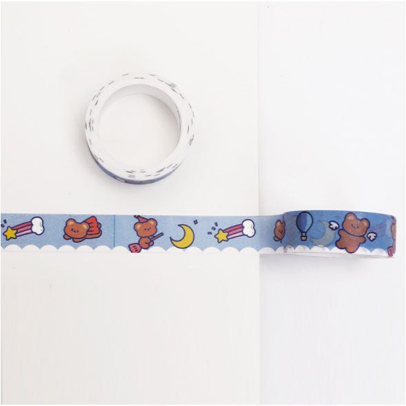 Washi Paper Tape Cute Girl Heart DIY Hand Account Material Decoration Colorful Stickers 5 Meters