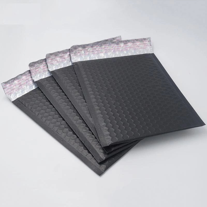 Waterproof Bubble Mailers Padded Envelopes Lined Poly Mailer Self Seal Black | Heart/Star Print 1pc
