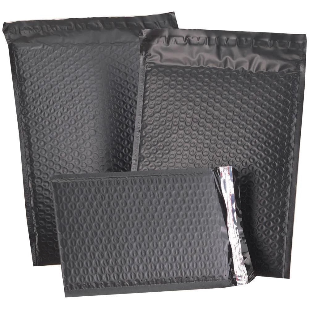 Waterproof Bubble Mailers Padded Envelopes Lined Poly Mailer Self Seal Black | Heart/Star Print 1pc