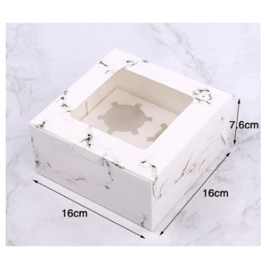 Cupcake/Muffin/Pastry WHITE/BROWN Box NO HANDLE/ WITH INNER Packaging case(2, 4, 6, 12 holes)