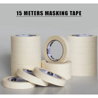 15 Meters Long Masking Tape Beige Color Car Spraying Single Side Adhesive Tape