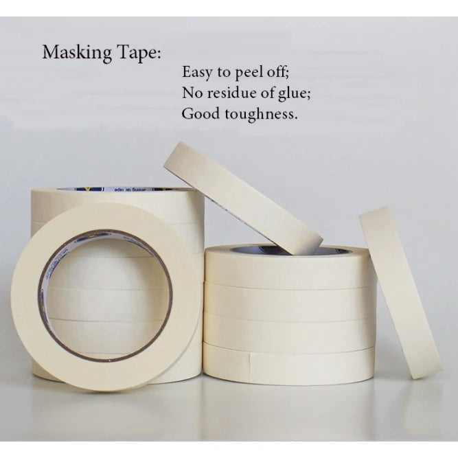 15 Meters Long Masking Tape Beige Color Car Spraying Single Side Adhesive Tape