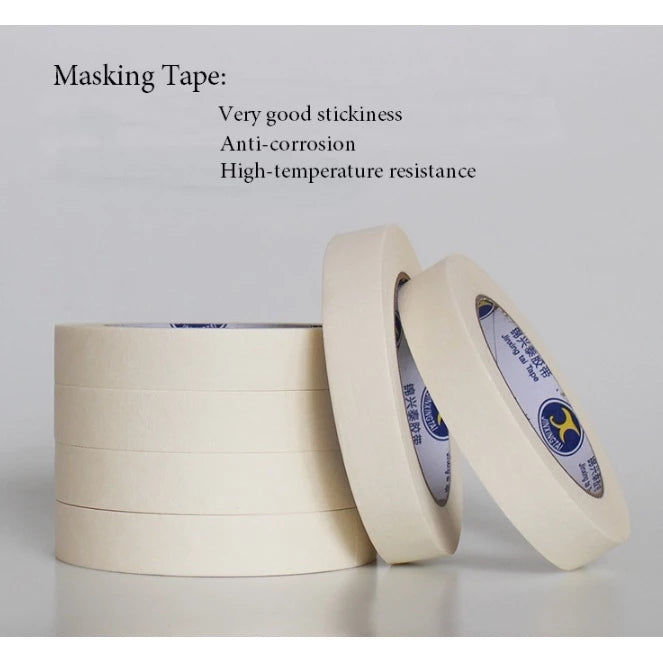 15 Meters Long Masking Tape Beige Color Car Spraying Single Side Adhesive Tape