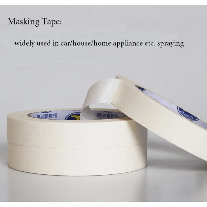 15 Meters Long Masking Tape Beige Color Car Spraying Single Side Adhesive Tape