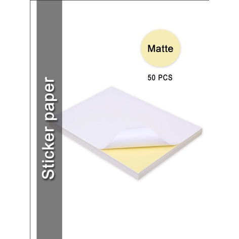 (20 | 100 pcs) Printable Inject Sticker paper Matte, Glossy & Kraft A4 | A6