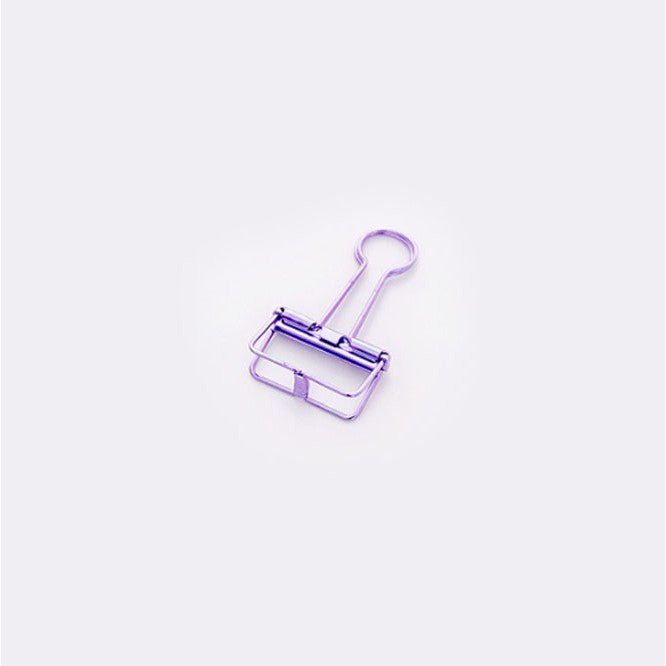 Hollow Metal Colorful Paper Binder Clips Small Medium / clip bill folder