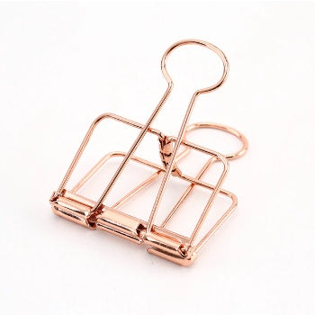 Hollow Metal Colorful Paper Binder Clips Small Medium / clip bill folder