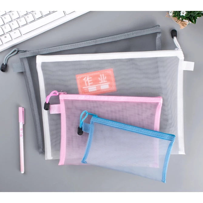 A4, A5 | Mesh Pen Bag Nylon Pencil Bag Pencil Case Mesh Pen Case Pouch Pencil Pouch