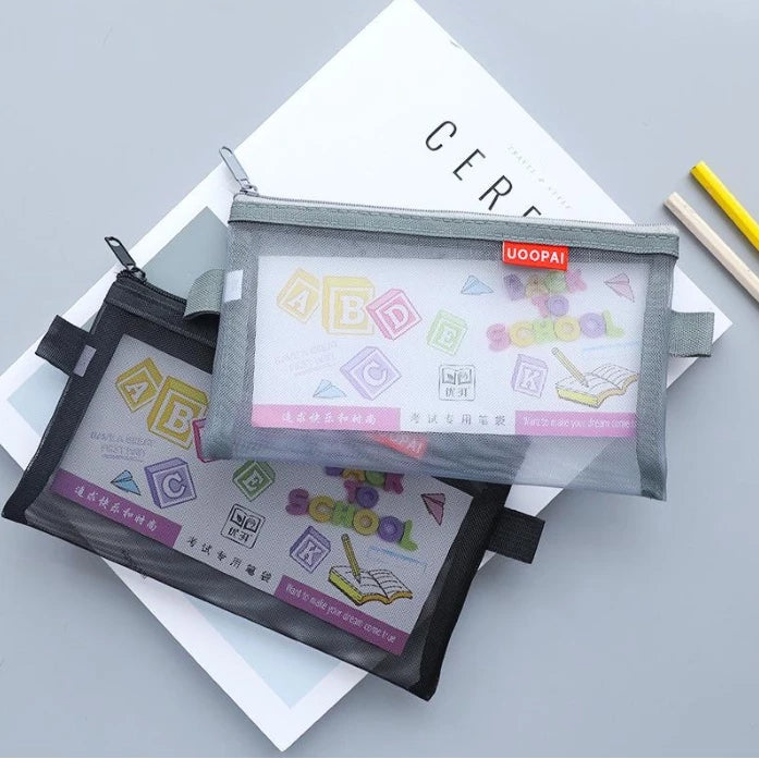 A4, A5 | Mesh Pen Bag Nylon Pencil Bag Pencil Case Mesh Pen Case Pouch Pencil Pouch