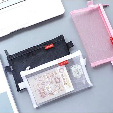 SMALL, MEDIUM | Mesh Pen Bag Nylon Pencil Bag Pencil Case Mesh Pen Case Pouch Pencil Pouch