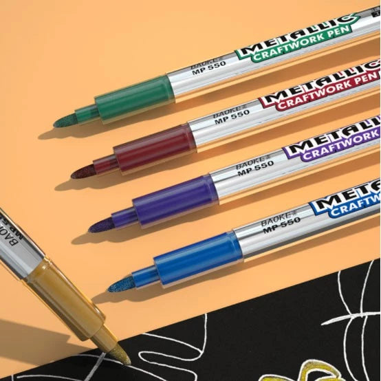 1.5mm Metallic Gold/Silver/Colorfully Marker Pen for DIY/Art Coloring/Scrapbooking Stationery