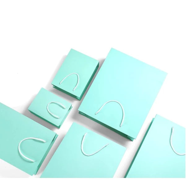 MINT GREEN 1PC Gift Bag with Handles Craft Package Paper Gift Box Jewelry Birthday Packing