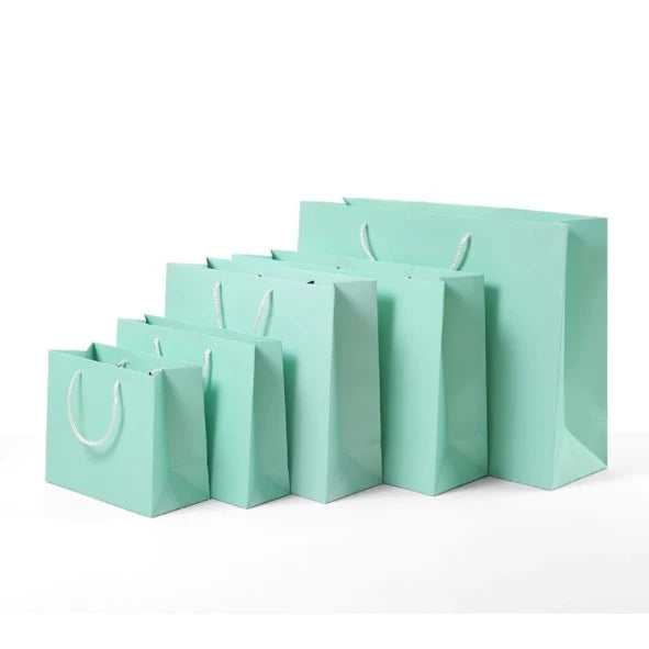 MINT GREEN 1PC Gift Bag with Handles Craft Package Paper Gift Box Jewelry Birthday Packing