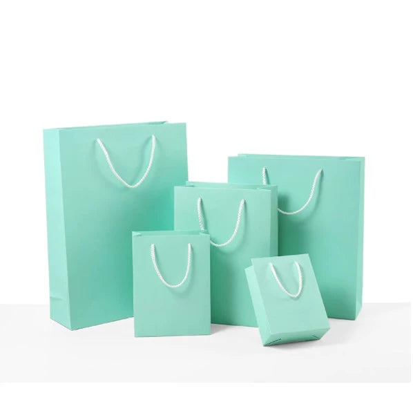 MINT GREEN 1PC Gift Bag with Handles Craft Package Paper Gift Box Jewelry Birthday Packing