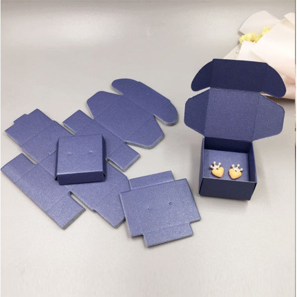 (10pcs) Paper Jewelry Box Kraft Paper Earrings Packaging Box