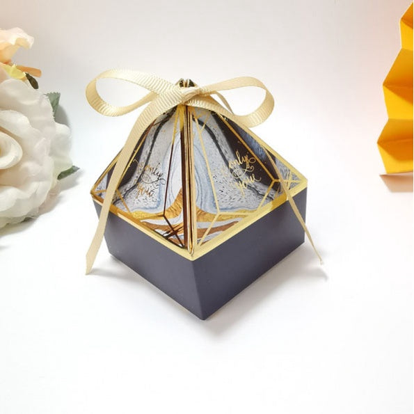 New Gem Tower Bronzing Candy Big Box Cardboard Box Wedding Card Box Gift Box