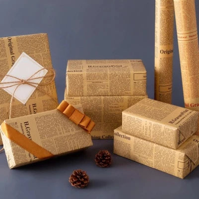 50*70cm Flower Packaging Material Kraft Paper English Newspaper Bouquet Gift Wrapping Paper