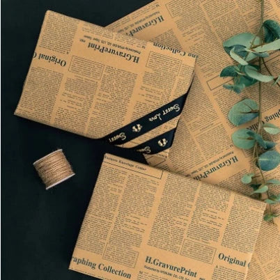 50*70cm Flower Packaging Material Kraft Paper English Newspaper Bouquet Gift Wrapping Paper
