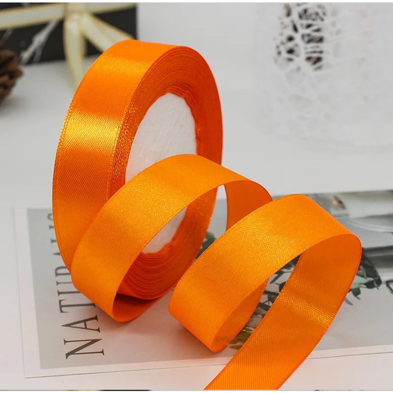 (25 yards/roll) 2cm Satin Ribbon Wholesale Gift Packing Christmas decoration Ribbons roll fabric