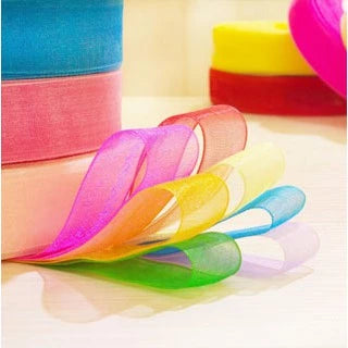 (50 yards/roll) 1.5cm/2.5cm /4cm organza ribbon wholesale gift wrapping decoration Christmas ribbons